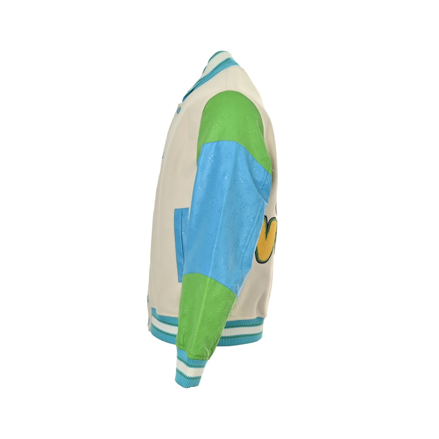 Louis Vuitton/Louis Vuitton duck towel embroidered sleeves old flower embossed baseball jacket